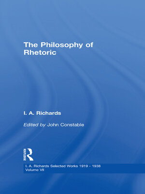 cover image of The Philosophy of Rhetoric V7